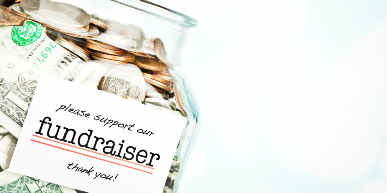 Fundraising jar for a corporate fundraiser