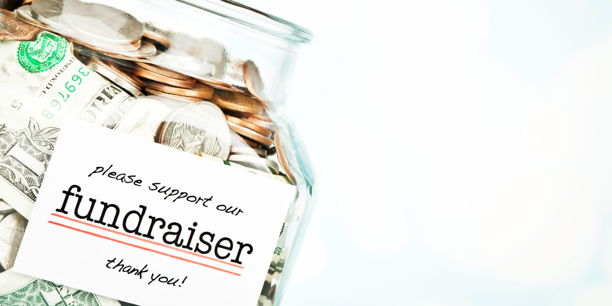 Fundraising jar for a corporate fundraiser